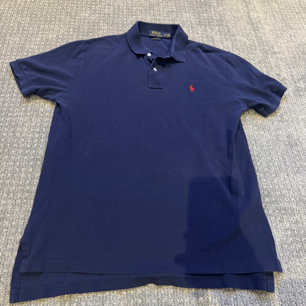 Ralph Lauren Blue Polo Shirt Classic Design